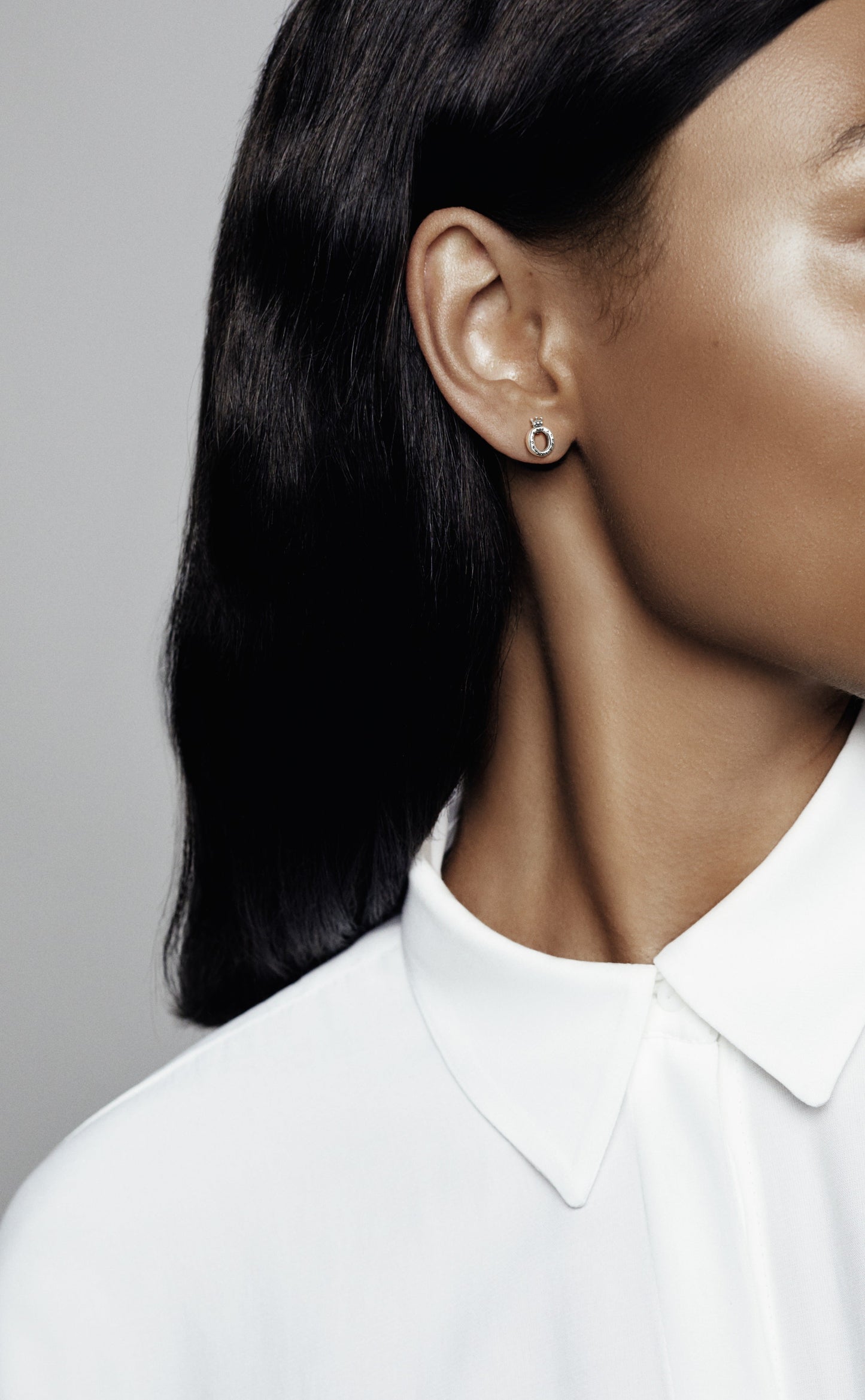 Polished Crown O Stud Earrings Popular Style Premium Collection