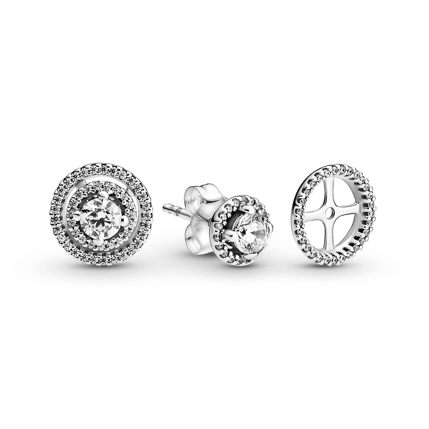 Sparkling Double Halo Stud Earrings Popular Style Premium Collection