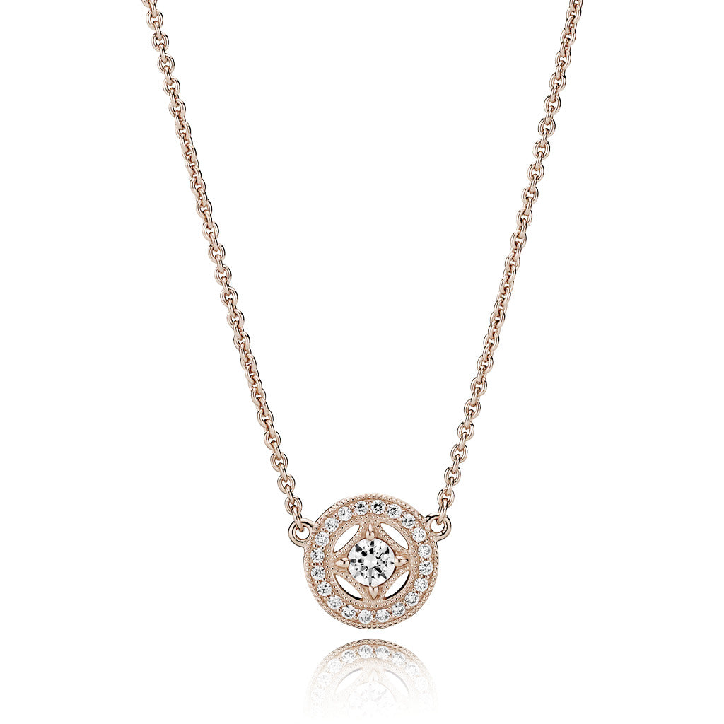 Vintage Circle Collier Necklace Premium Fashion Jewelry Gift Collection