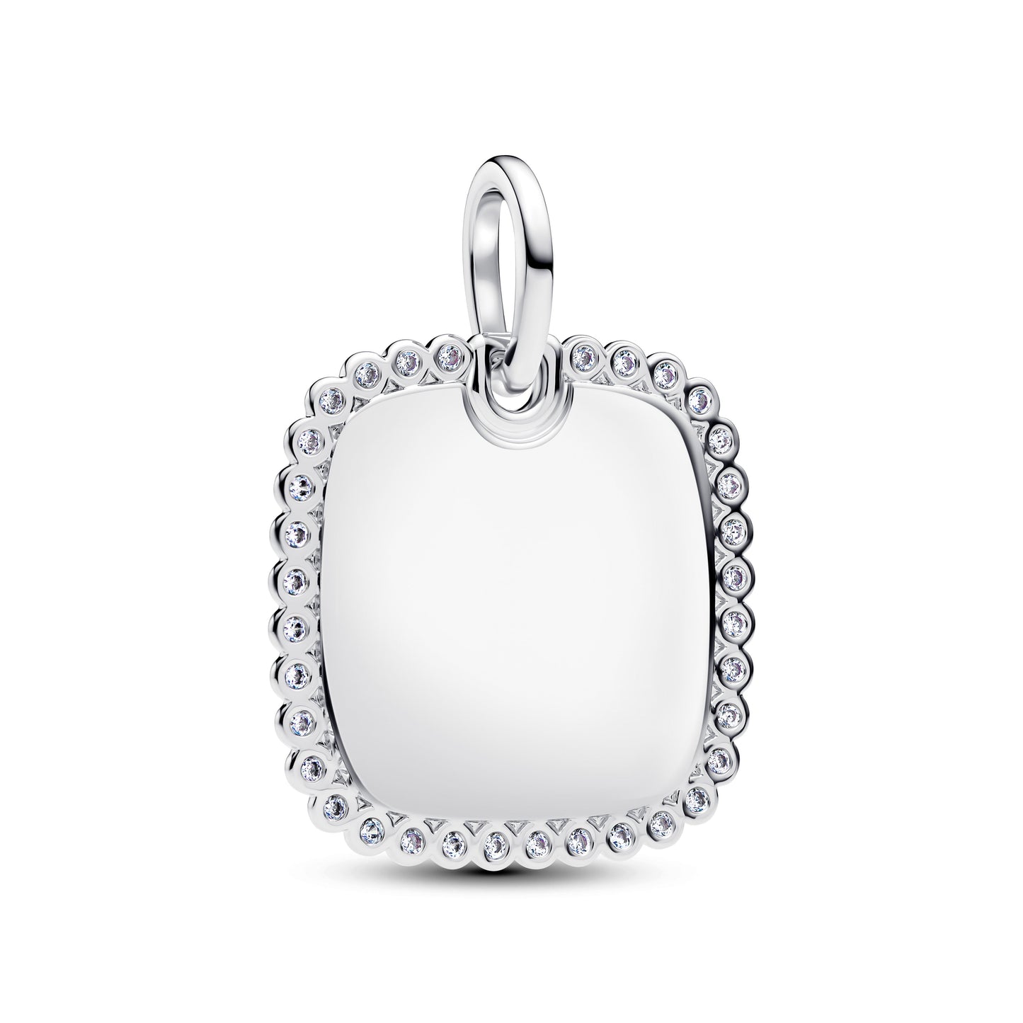 Engravable Square Tag Pendant Premium Fashion Jewelry Gift Collection