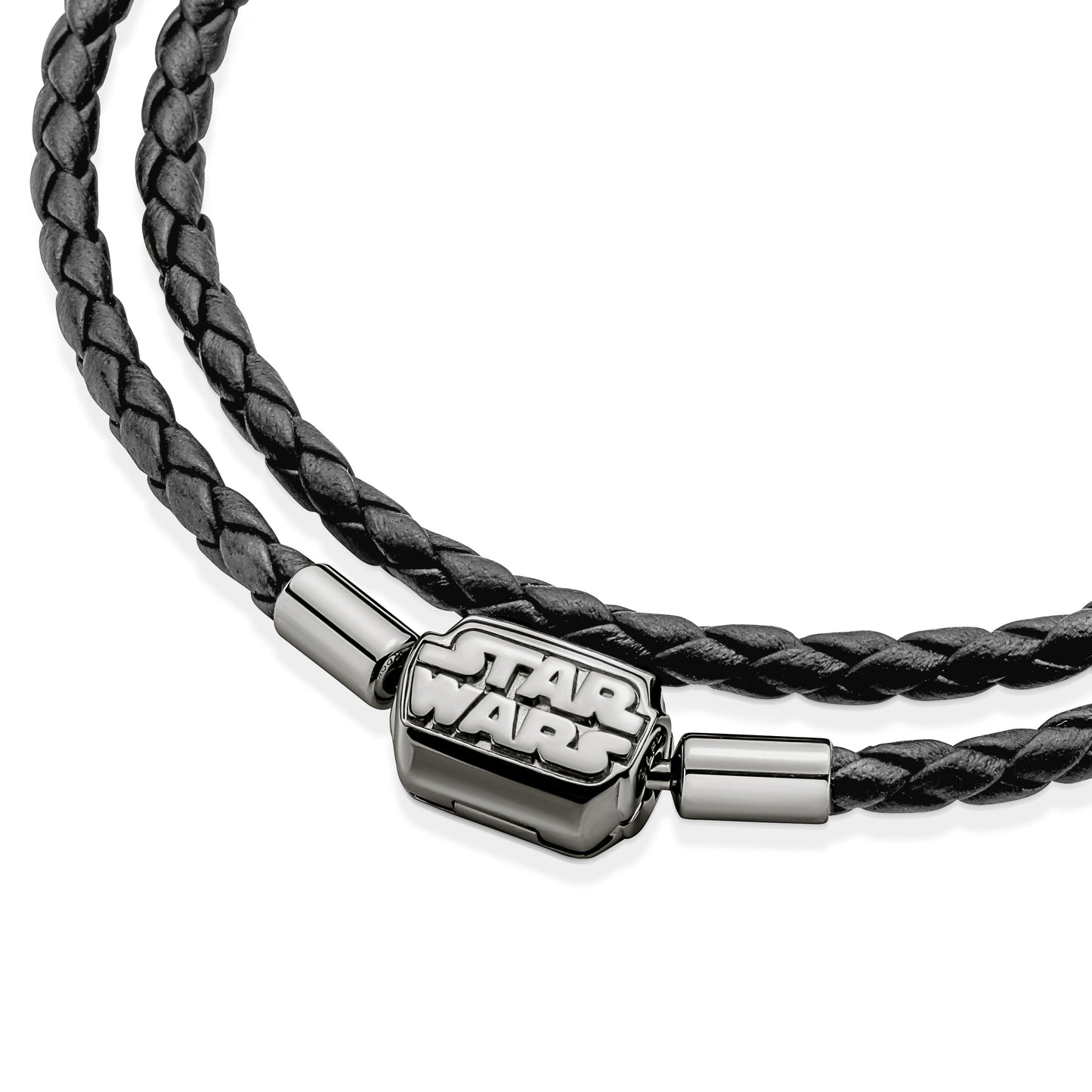 Pandora Moments Star Wars™ Clasp Double Black Leather Bracelet Premium Fashion Jewelry Gift Collection