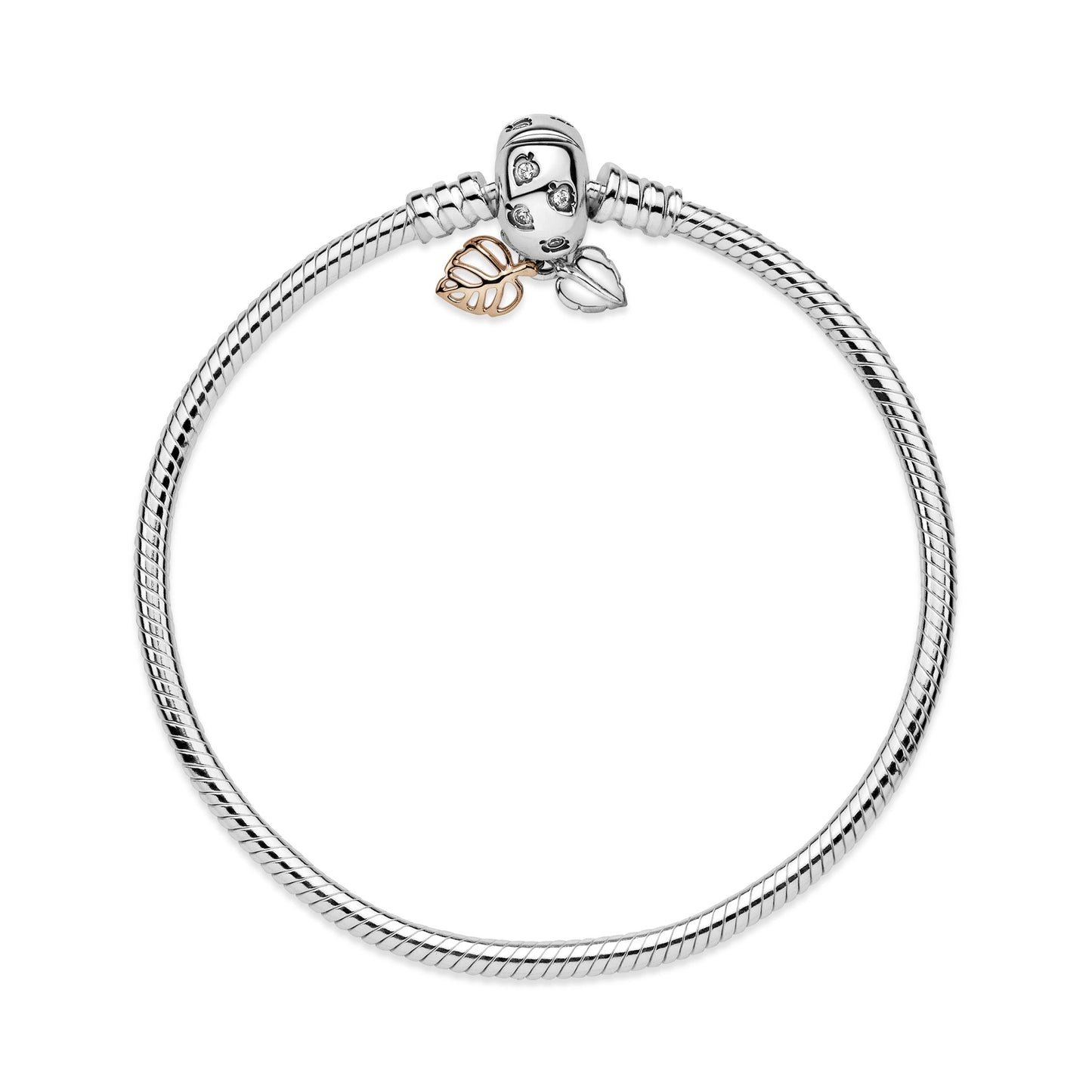 Pandora Moments Leaves & Snake Chain Bracelet Premium Fashion Jewelry Gift Collection