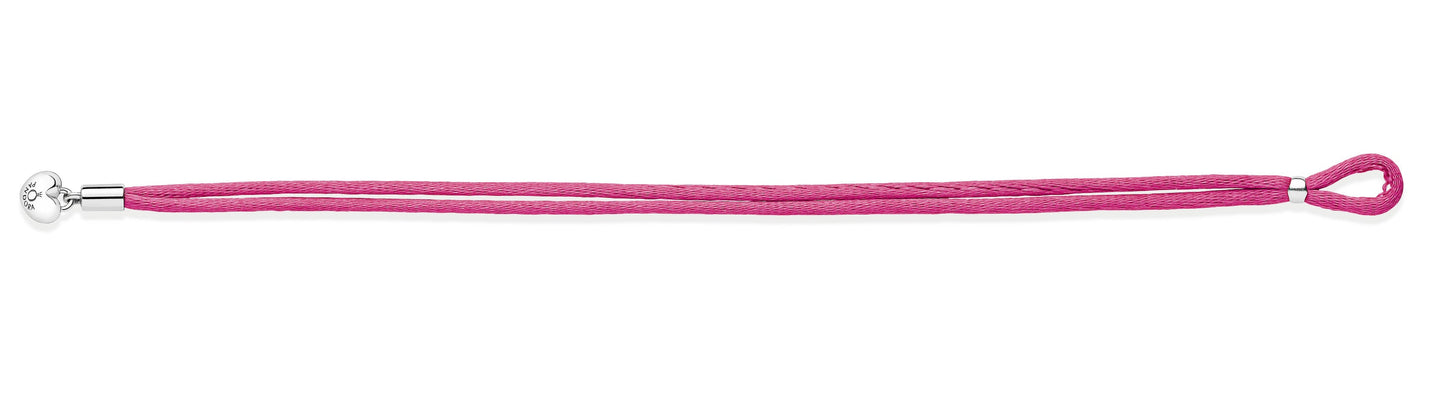 Pandora Moments Fabric Cord Bracelet, Hot Pink Premium Fashion Jewelry Gift Collection