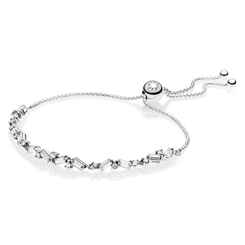 Sparkling Ice Cube Slider Tennis Bracelet Premium Fashion Jewelry Gift Collection