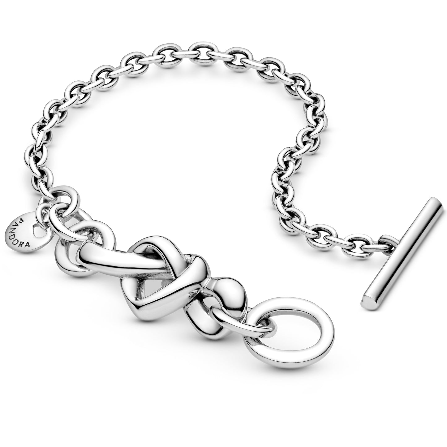 Knotted Heart T-Bar Bracelet Premium Fashion Jewelry Gift Collection