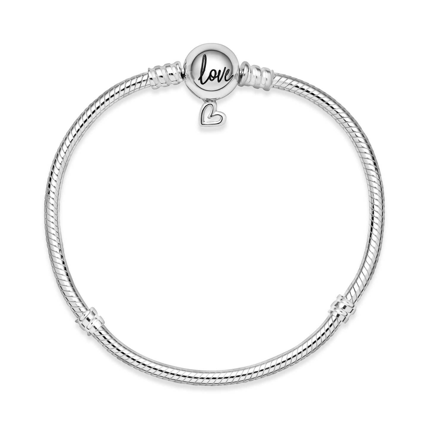 Pandora Moments Freehand Heart Clasp Snake Chain Bracelet Premium Fashion Jewelry Gift Collection