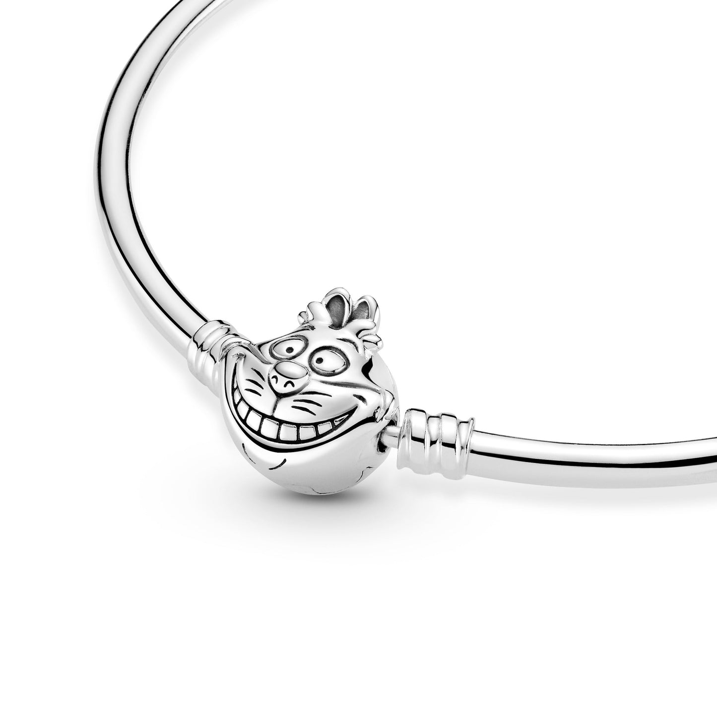Disney Alice in Wonderland Cheshire Cat Clasp Pandora Moments Bangle Premium Fashion Jewelry Gift Collection