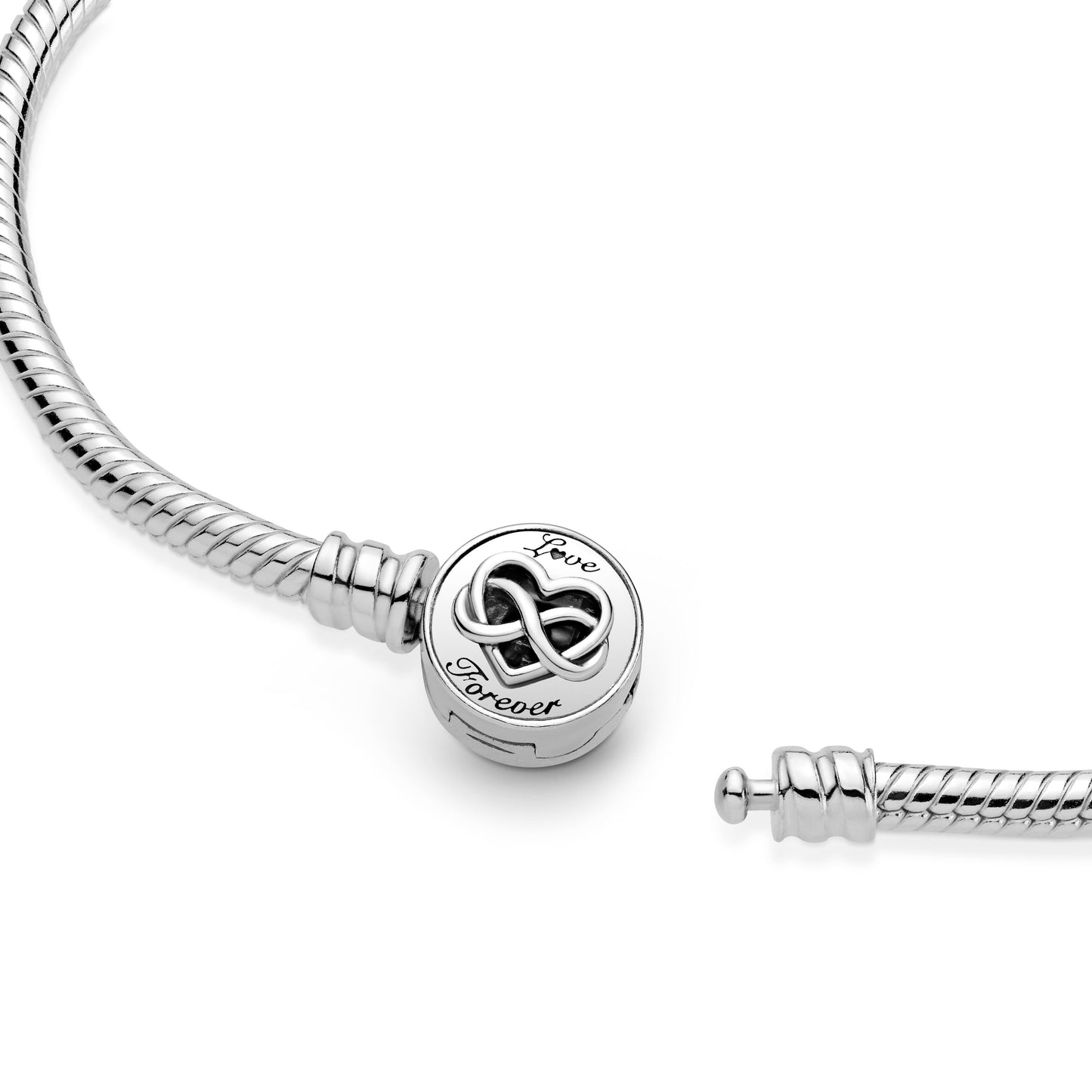 Pandora Moments Heart Infinity Clasp Snake Chain Bracelet Premium Fashion Jewelry Gift Collection