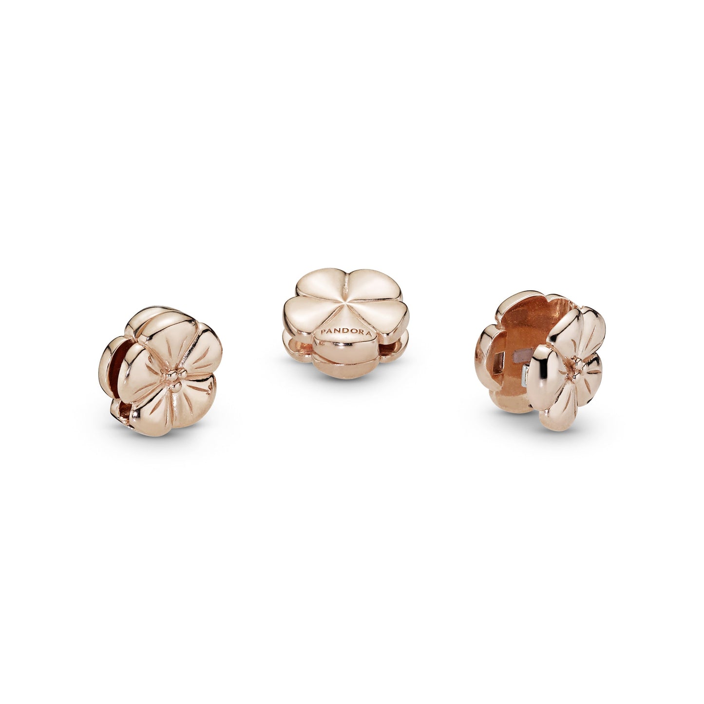Polished Flower Clip Charm Premium Fashion Jewelry Gift Collection