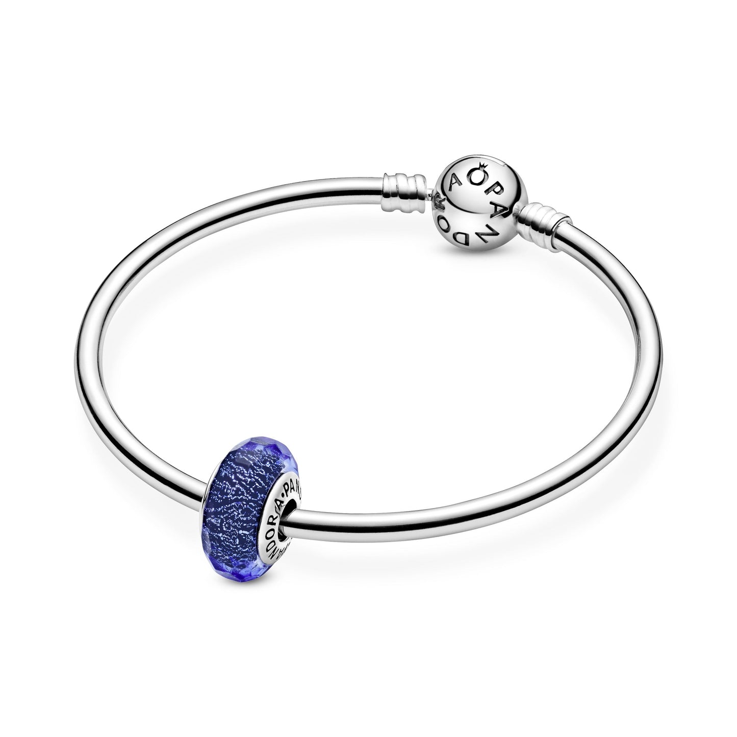 Faceted Blue Murano Glass Charm Premium Fashion Jewelry Gift Collection