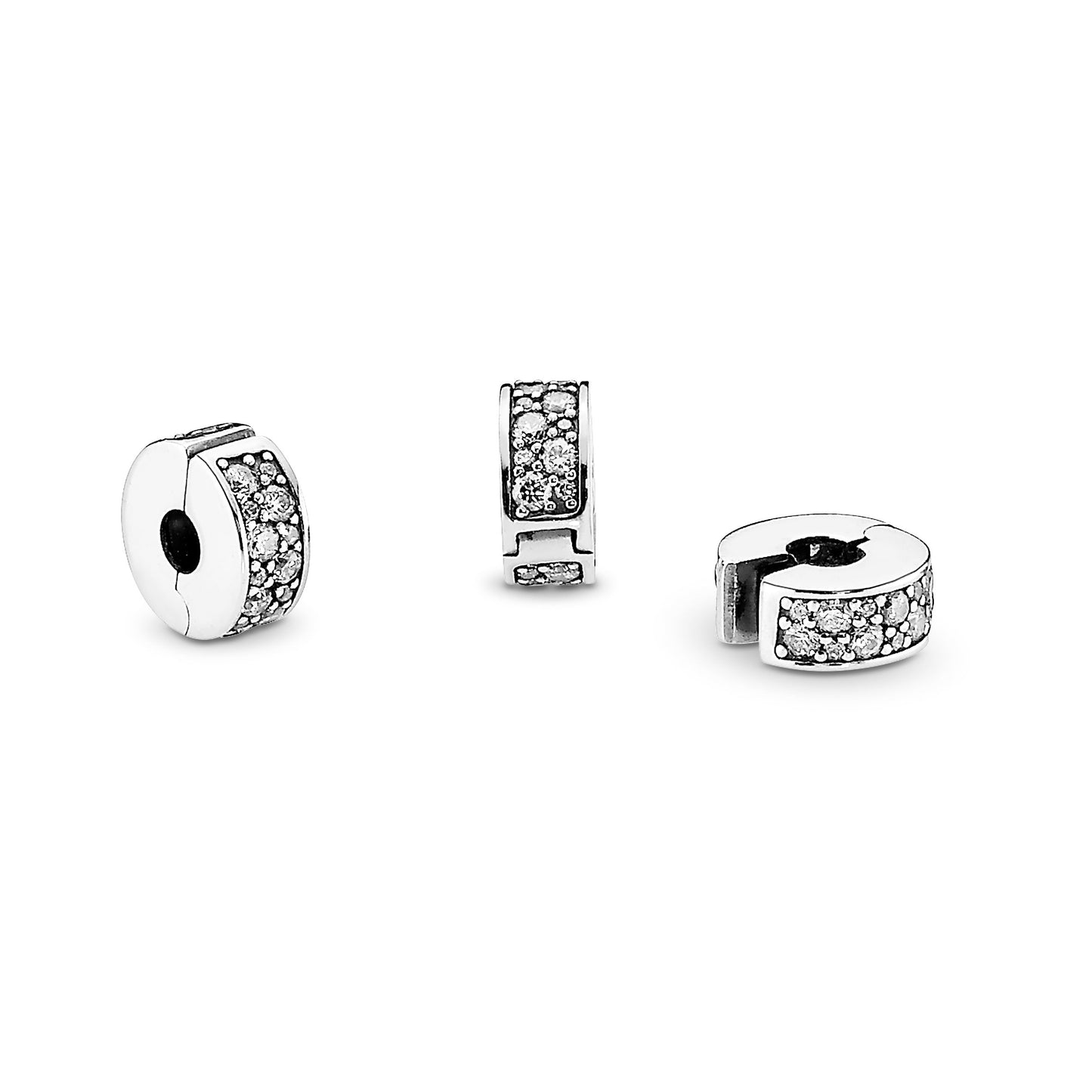 Clear Pavé Clip Charm Premium Fashion Jewelry Gift Collection