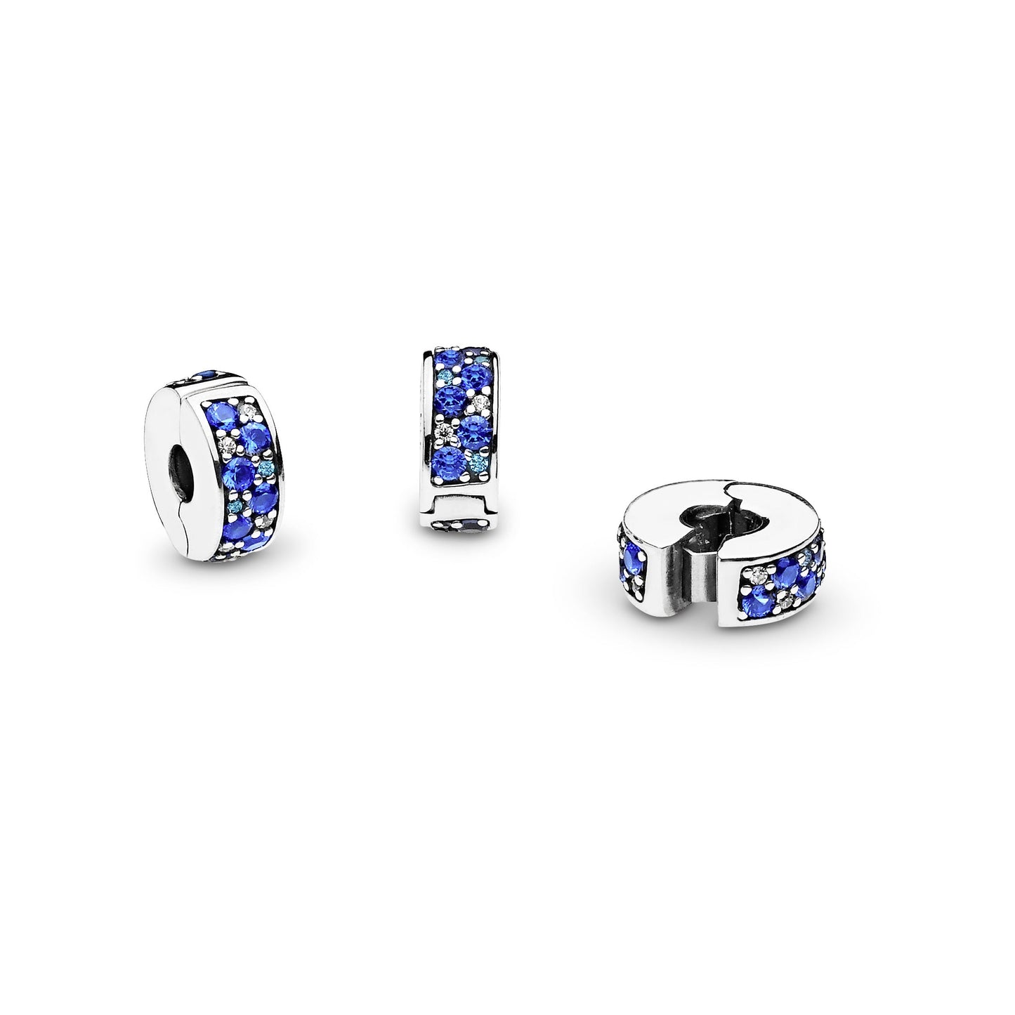 Blue Pavé Clip Charm Premium Fashion Jewelry Gift Collection