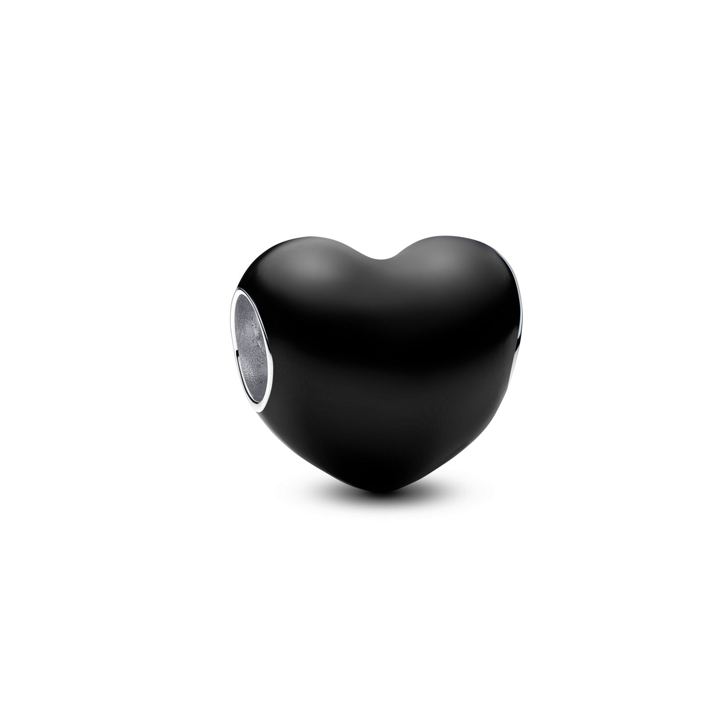 Metallic Black Heart Charm Premium Fashion Jewelry Gift Collection