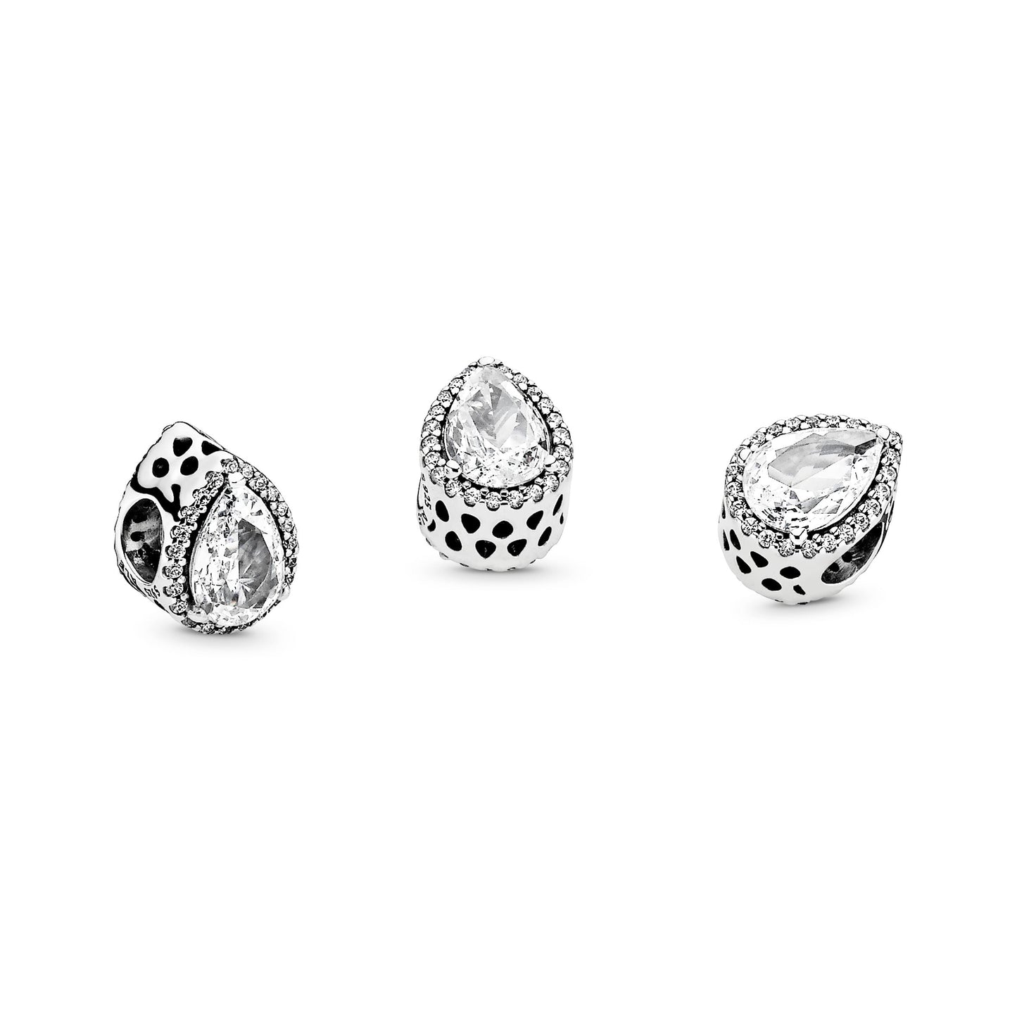 Sparkling Teardrop Halo Charm Premium Fashion Jewelry Gift Collection