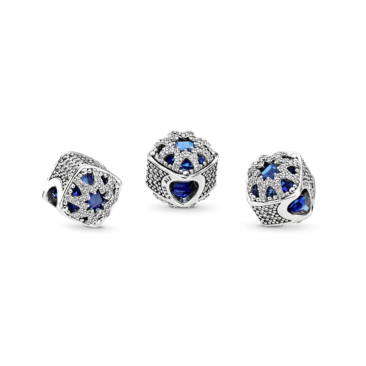 Square Blue Star Charm Premium Fashion Jewelry Gift Collection