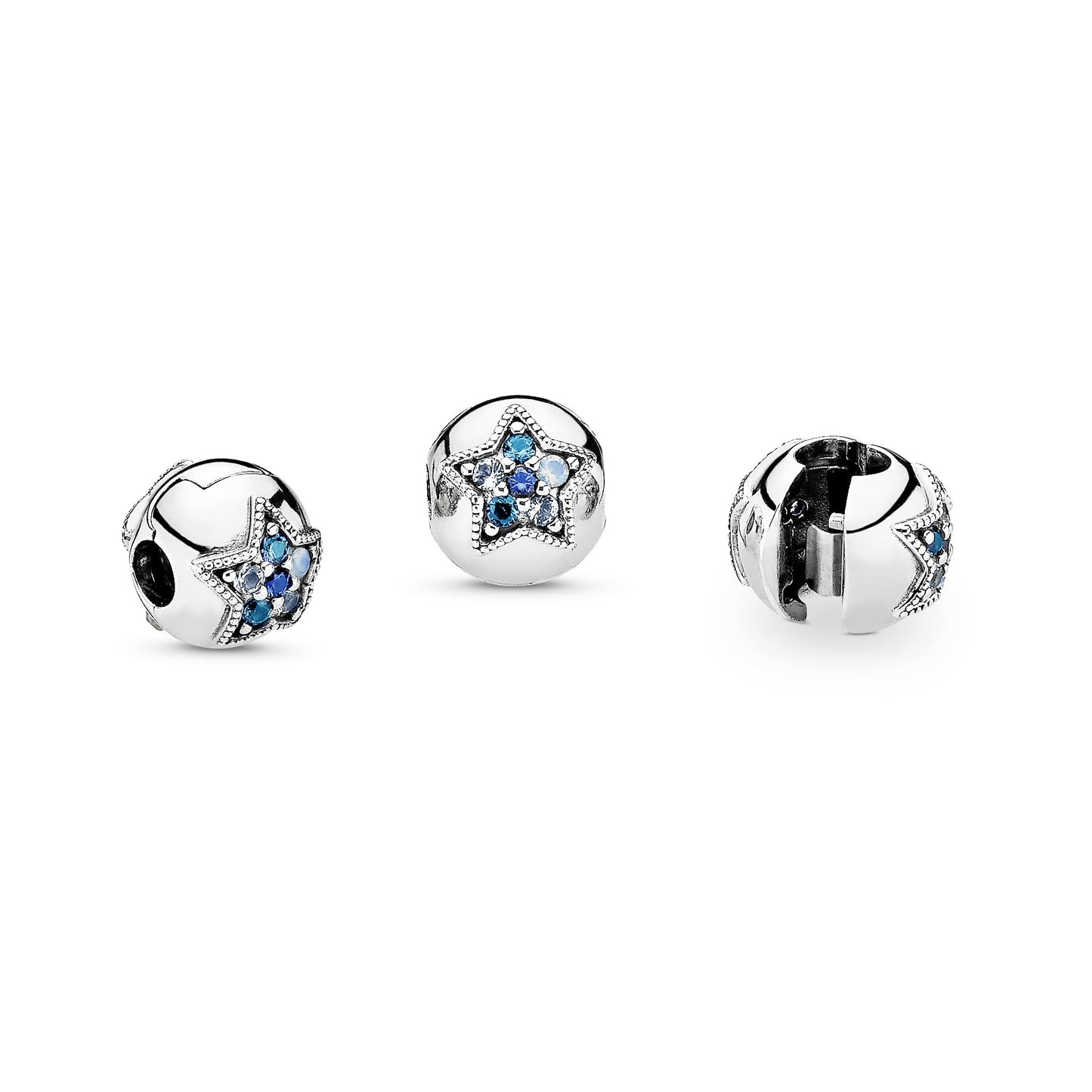 Bright Blue Star Clip Charm Premium Fashion Jewelry Gift Collection