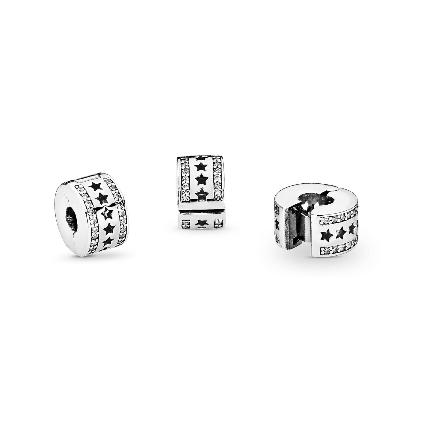 Row of Stars Clip Charm Premium Fashion Jewelry Gift Collection
