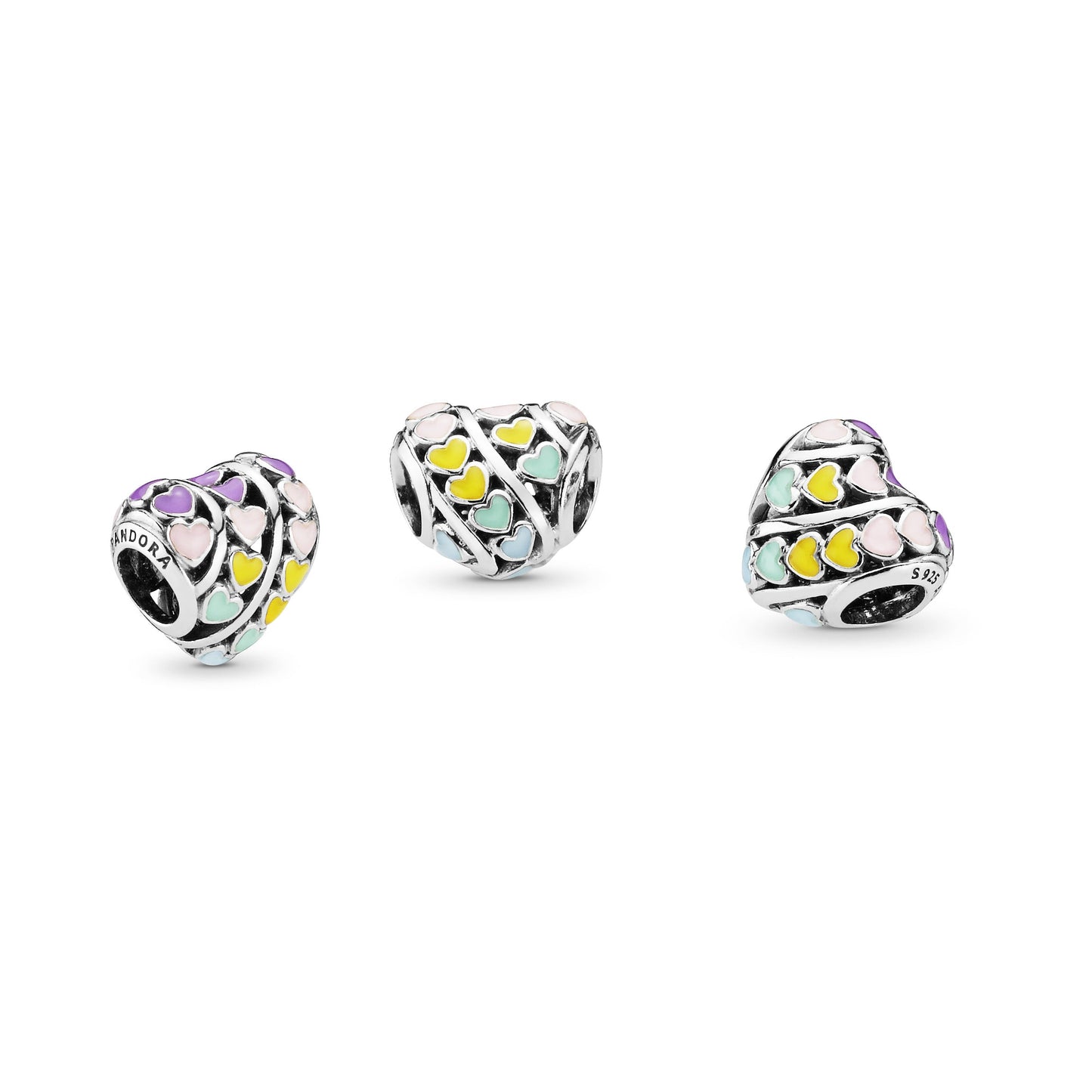 Rainbow Hearts Charm Premium Fashion Jewelry Gift Collection