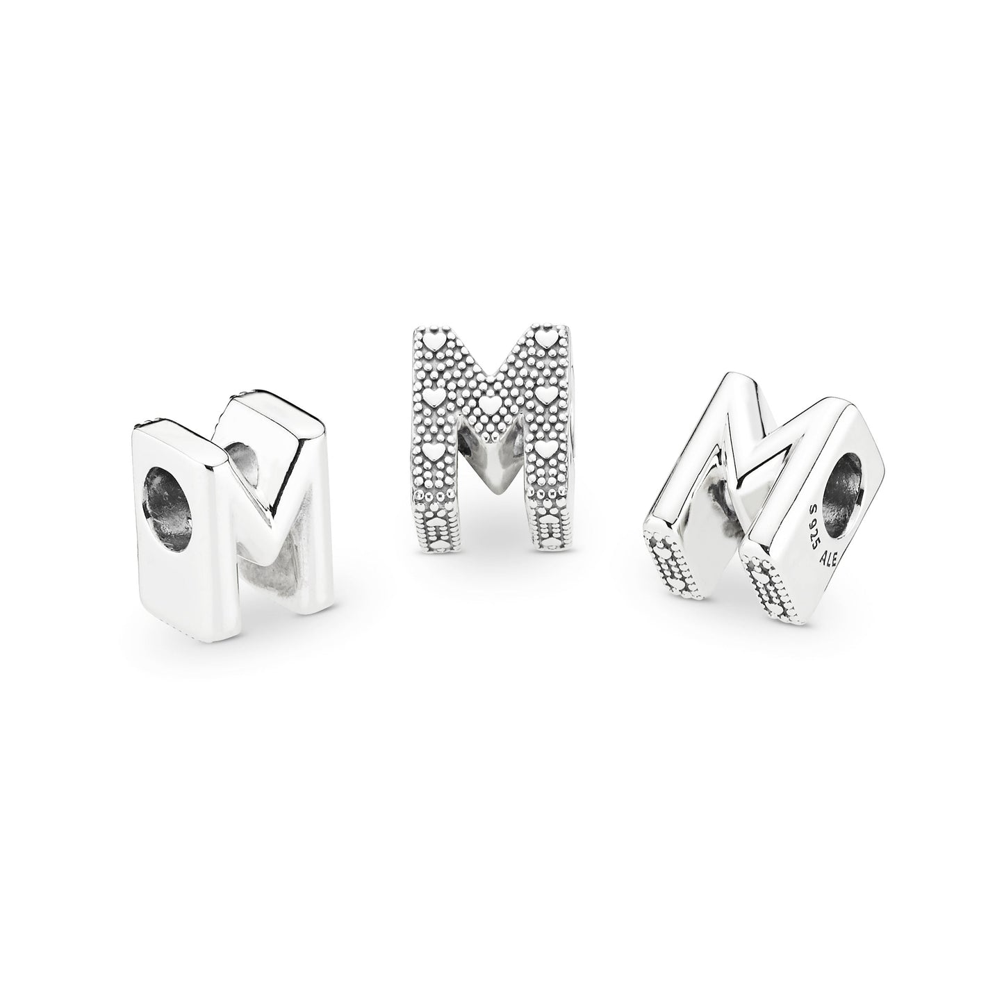 Letter M Alphabet Charm Premium Fashion Jewelry Gift Collection
