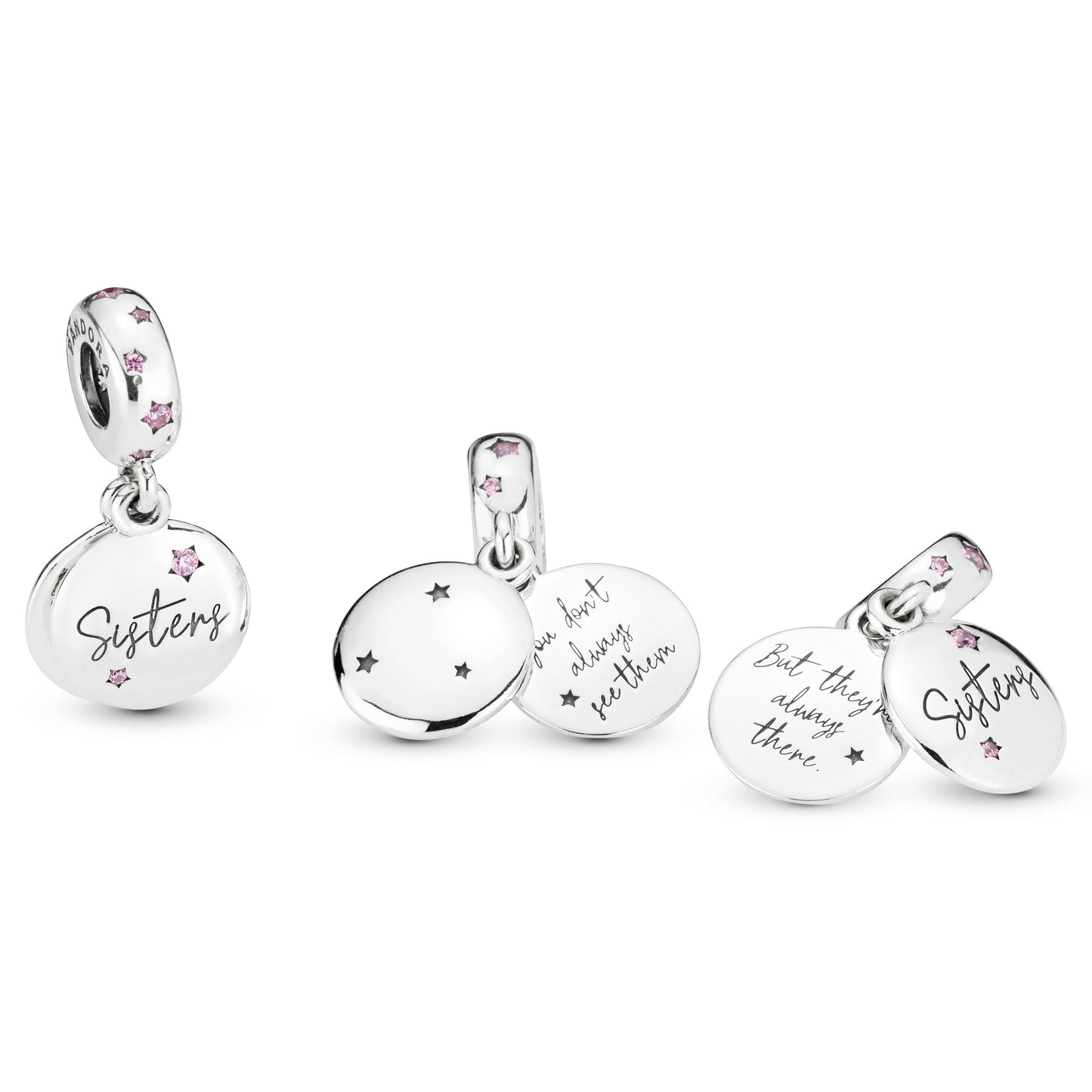 Forever Sisters Dangle Charm Premium Fashion Jewelry Gift Collection