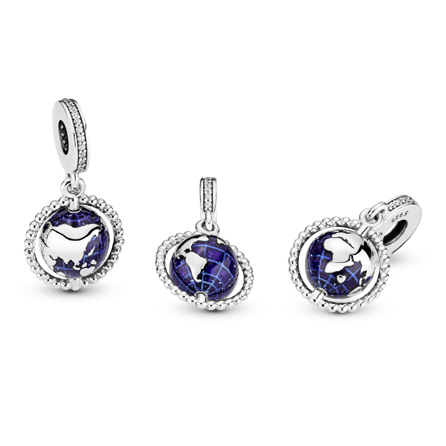 Spinning Globe Dangle Charm Premium Fashion Jewelry Gift Collection