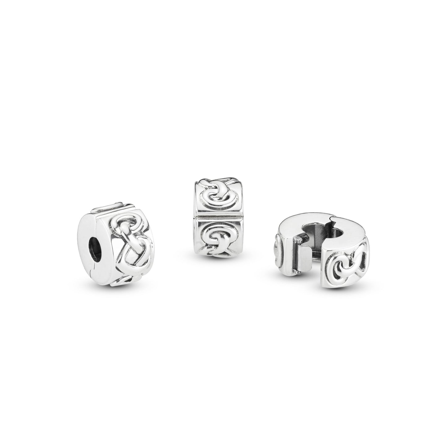 Knotted Hearts Clip Charm Premium Fashion Jewelry Gift Collection