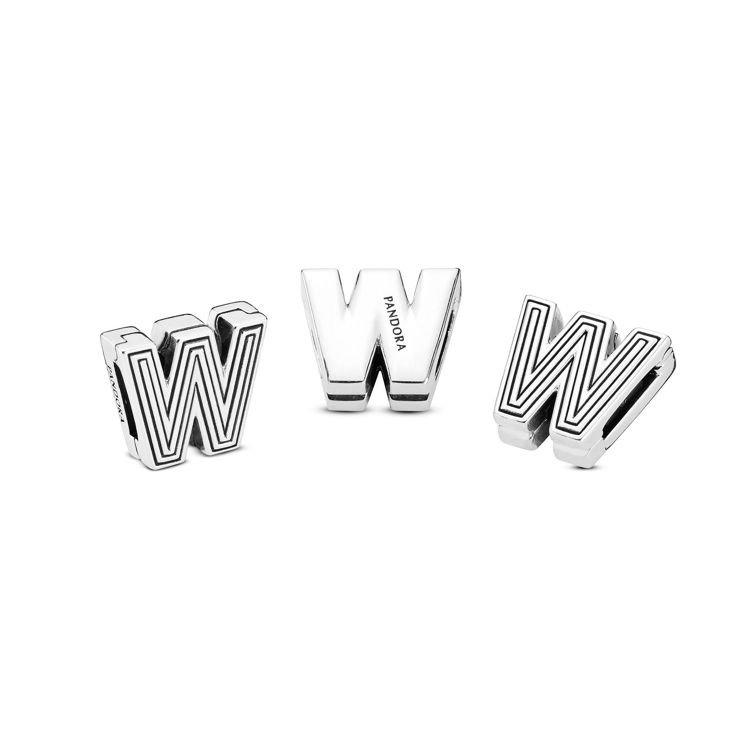 Letter W Clip Charm Premium Fashion Jewelry Gift Collection