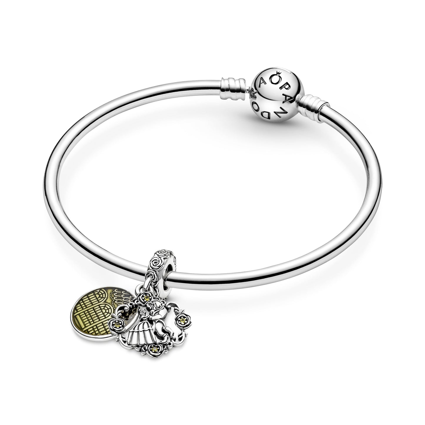Disney Beauty and the Beast Dancing Dangle Charm Premium Fashion Jewelry Gift Collection