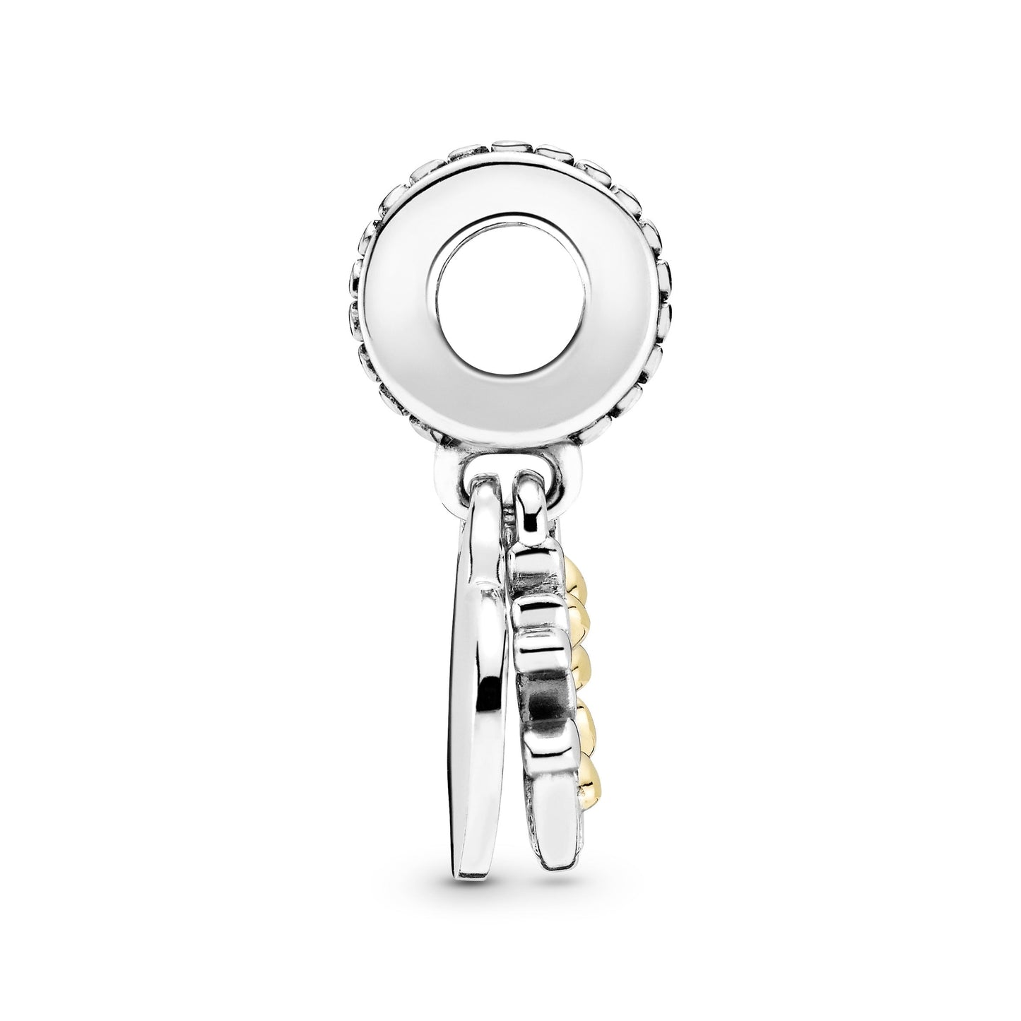 Two-Tone Family Tree Heart Dangle Charm Premium Fashion Jewelry Gift Collection