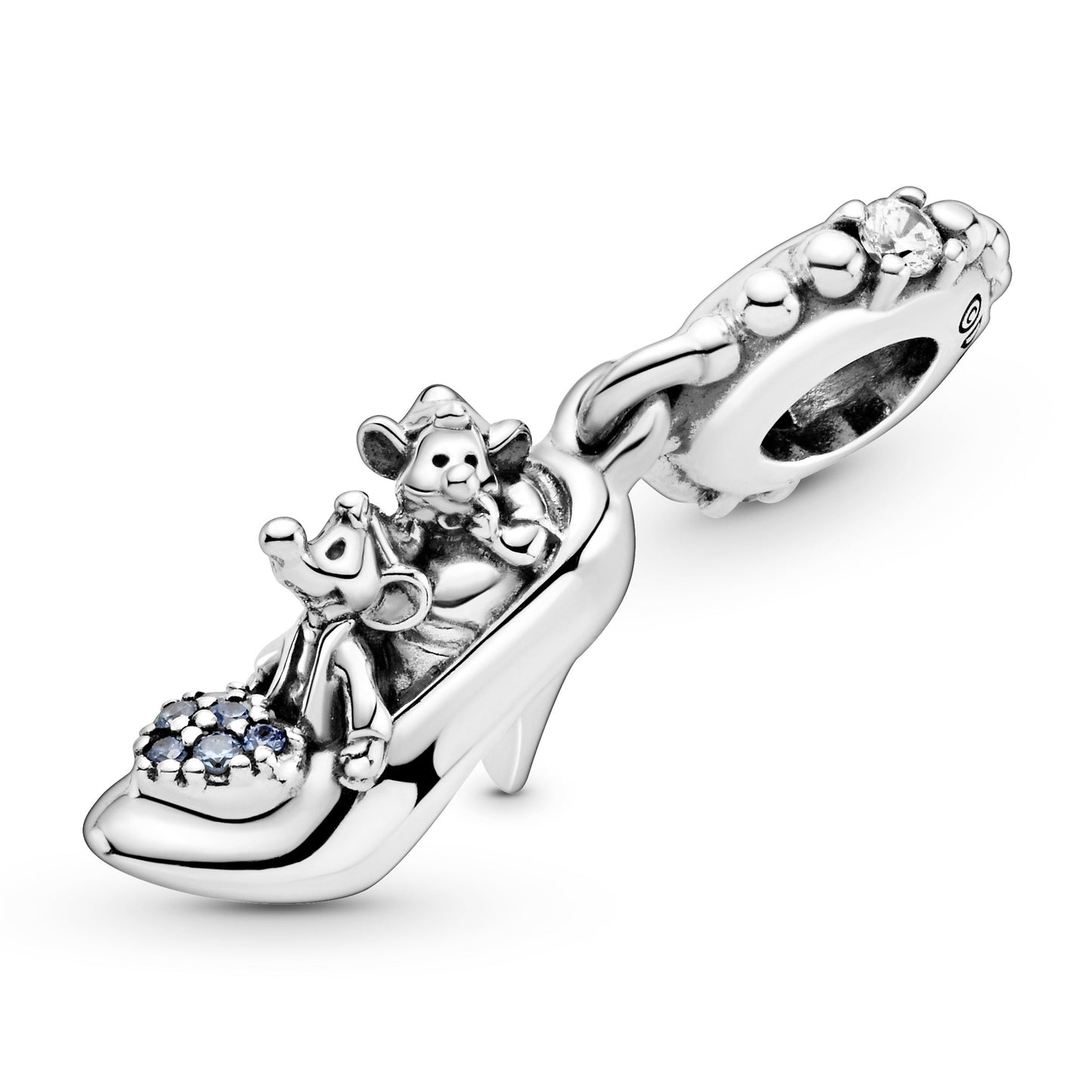 Disney Cinderella Glass Slipper & Mice Dangle Charm Premium Fashion Jewelry Gift Collection