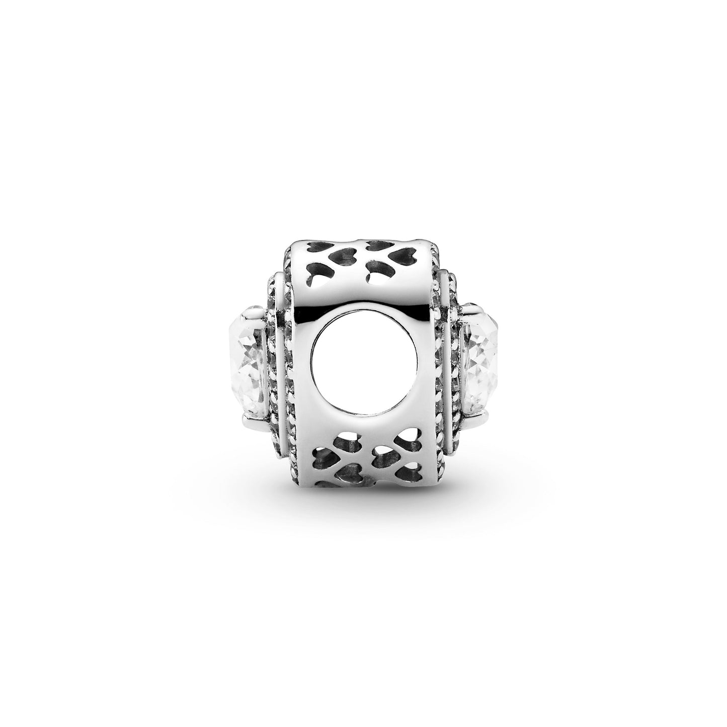Sparkling Levelled Hearts Charm Premium Fashion Jewelry Gift Collection