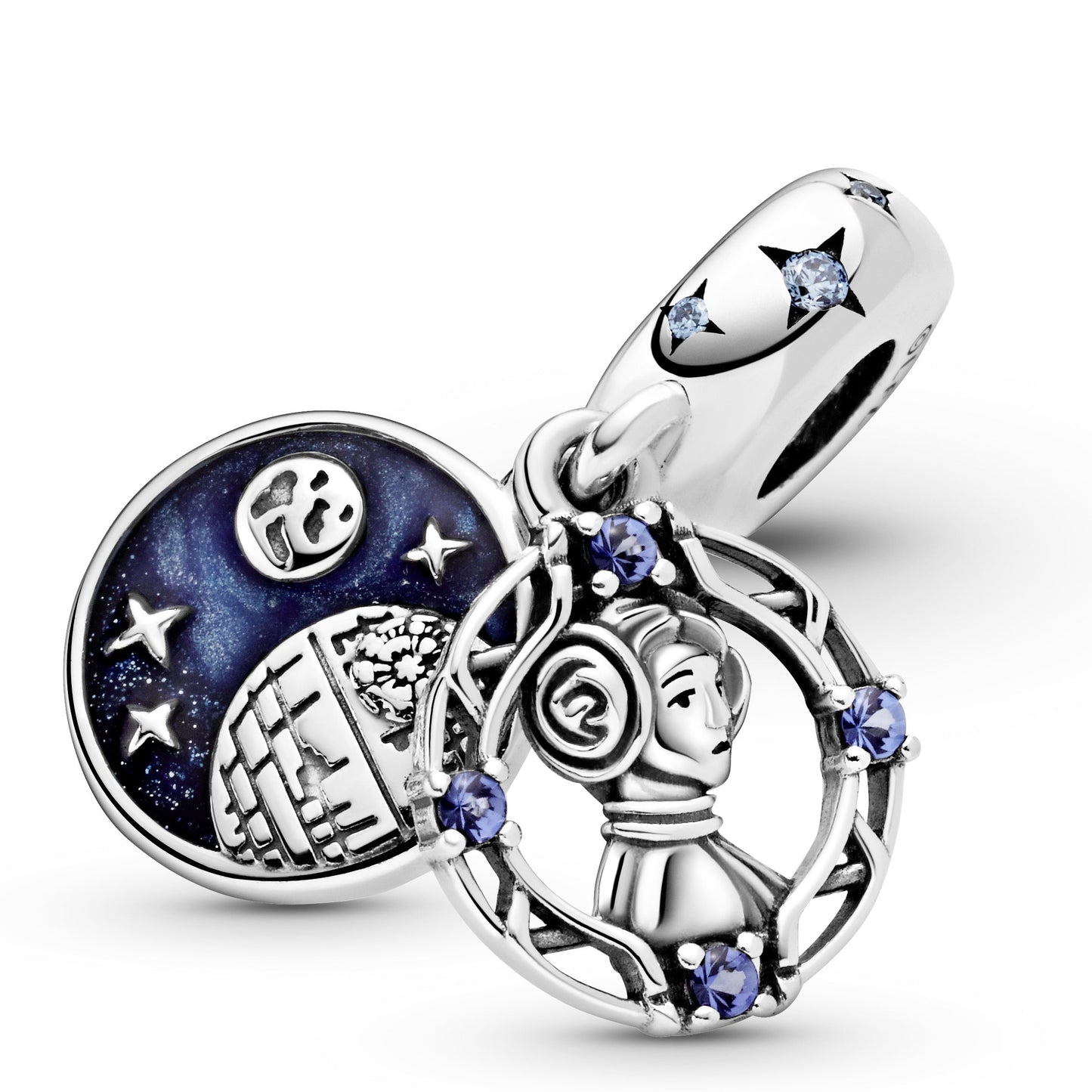 Star Wars Princess Leia Double Dangle Charm Premium Fashion Jewelry Gift Collection