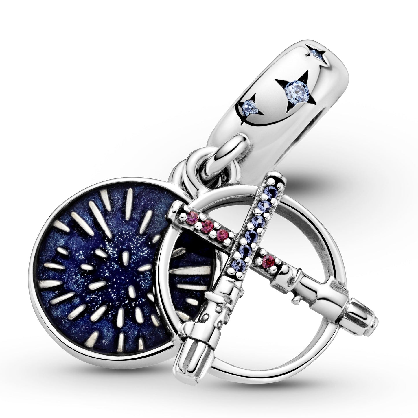 Star Wars Lightsaber Double Dangle Charm Premium Fashion Jewelry Gift Collection