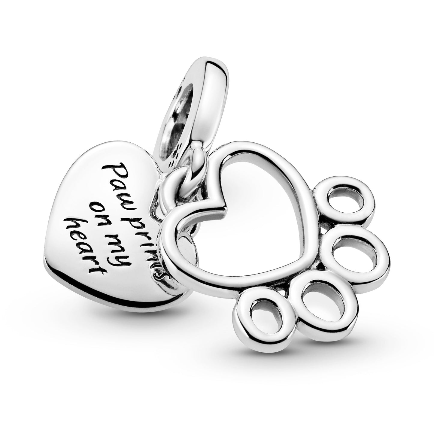 Hearts & Paw Print Dangle Charm Premium Fashion Jewelry Gift Collection