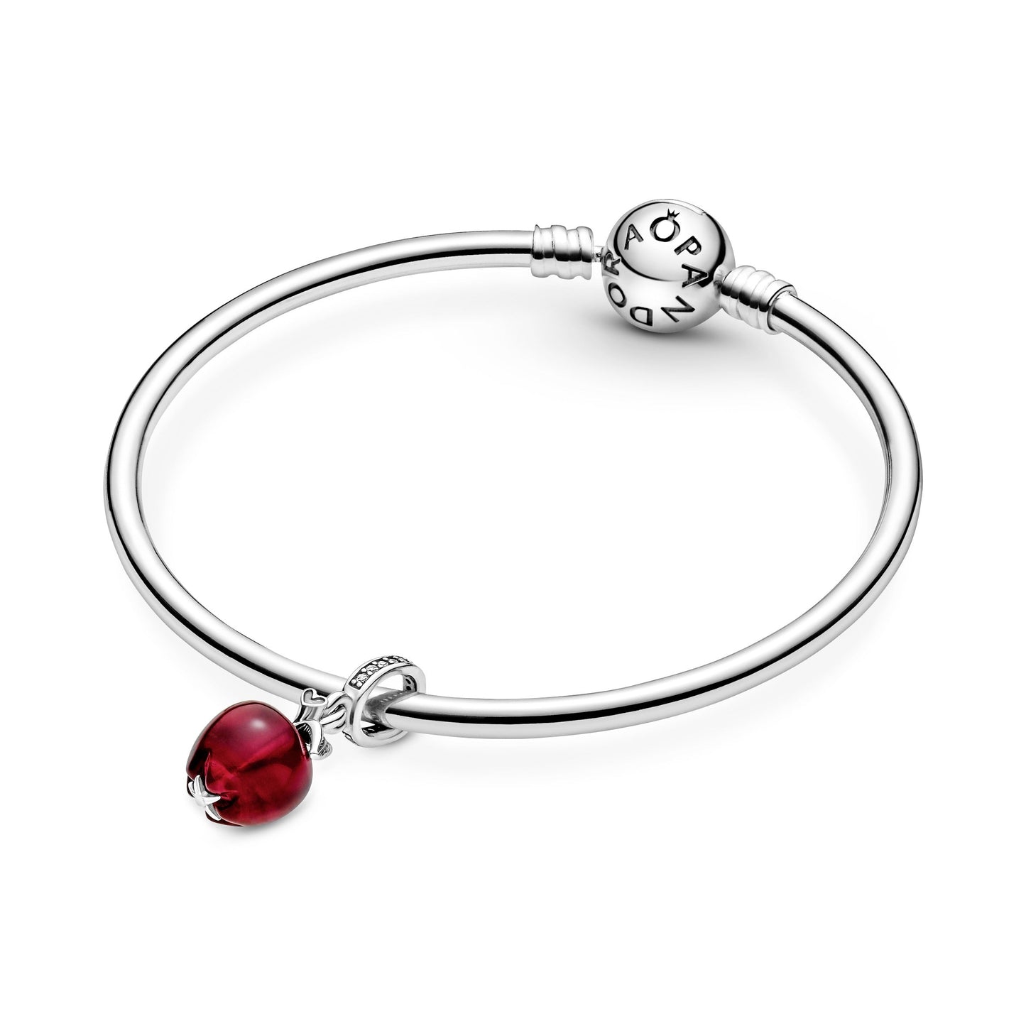 Murano Glass Red Apple Dangle Charm Premium Fashion Jewelry Gift Collection
