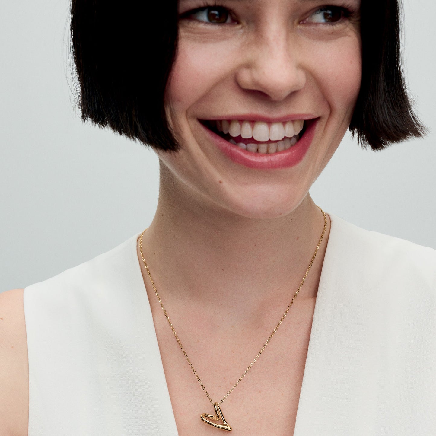 Organically Shaped Heart Pendant Necklace Premium Fashion Jewelry Gift Collection
