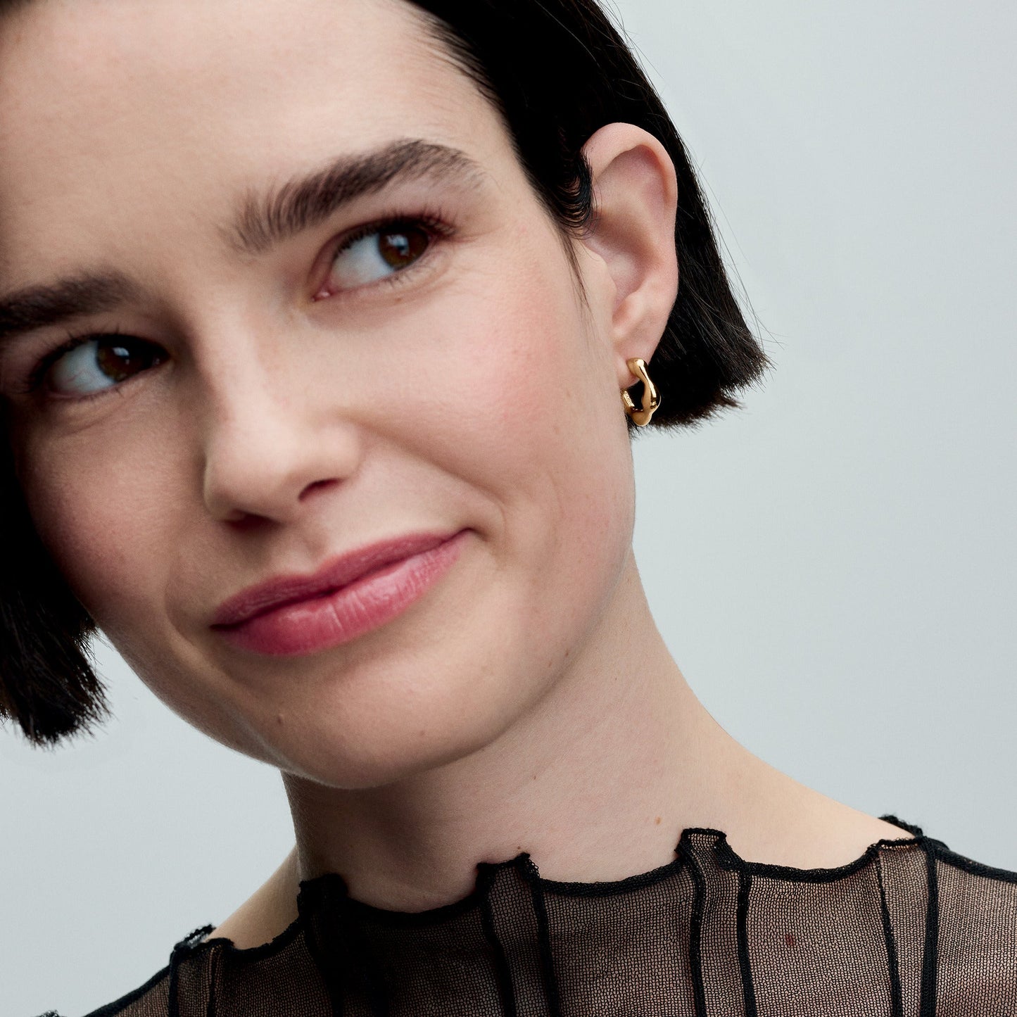 Organically Shaped Open Hoop Earrings Popular Style Premium Collection