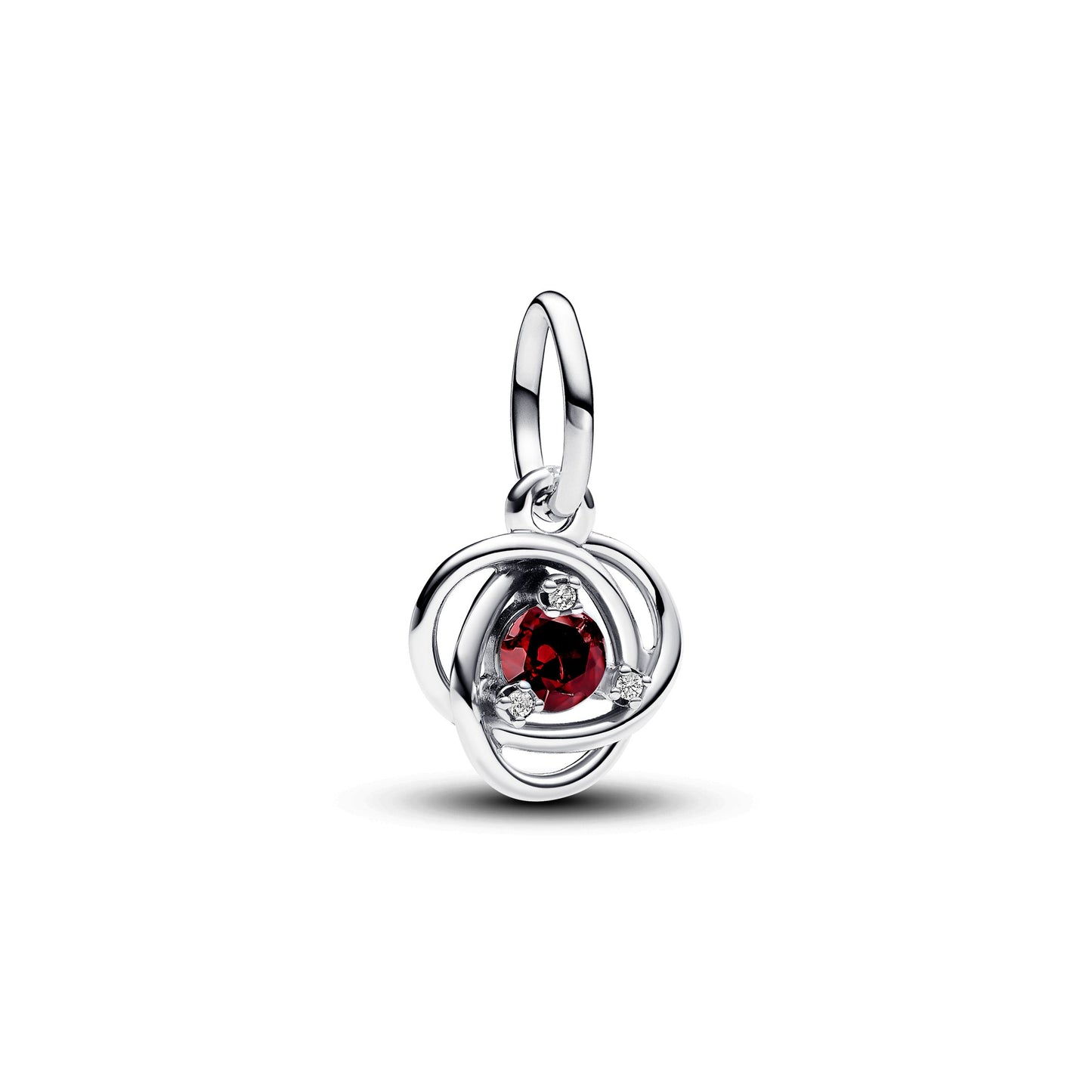 Red Eternity Circle Dangle Charm Premium Fashion Jewelry Gift Collection