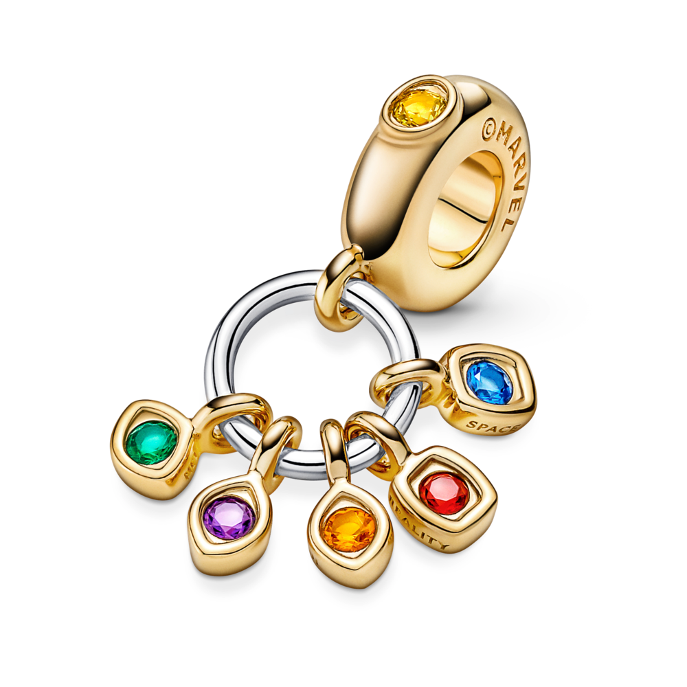 Marvel The Avengers Infinity Stones Dangle Charm Premium Fashion Jewelry Gift Collection