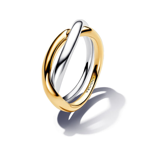 Two-tone Entwined Bands Ring Popular Style Premium Collection