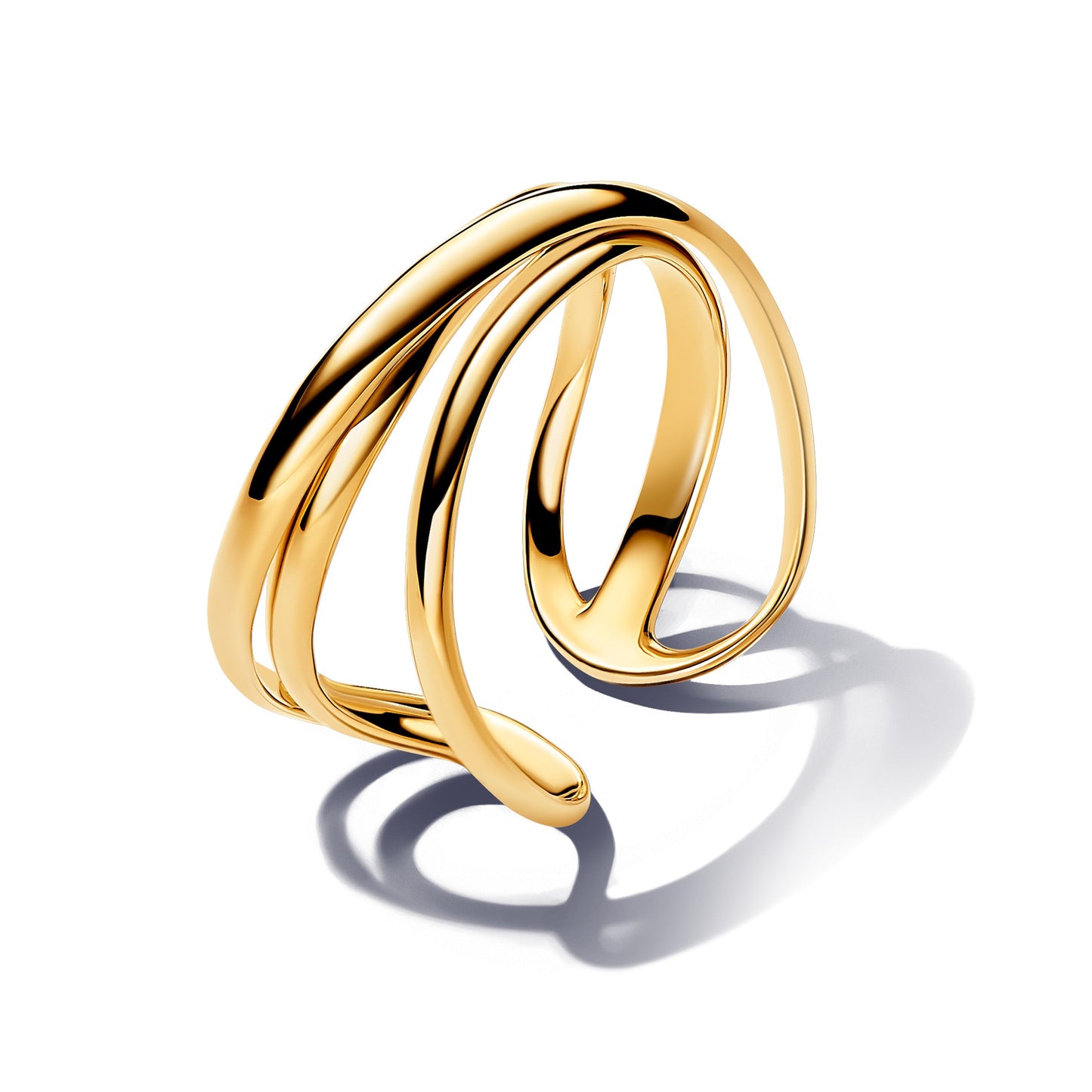 Organically Shaped Triple Band Open Ring Popular Style Premium Collection