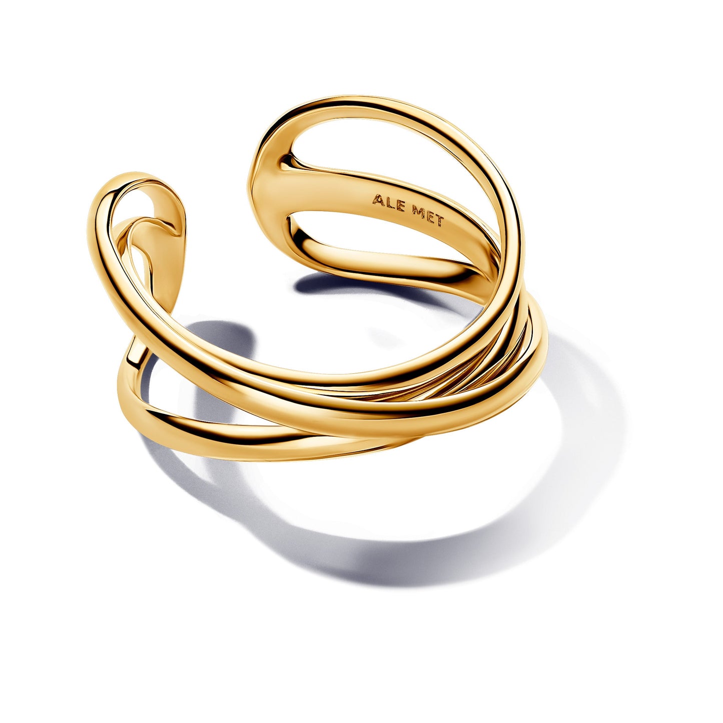 Organically Shaped Triple Band Open Ring Popular Style Premium Collection