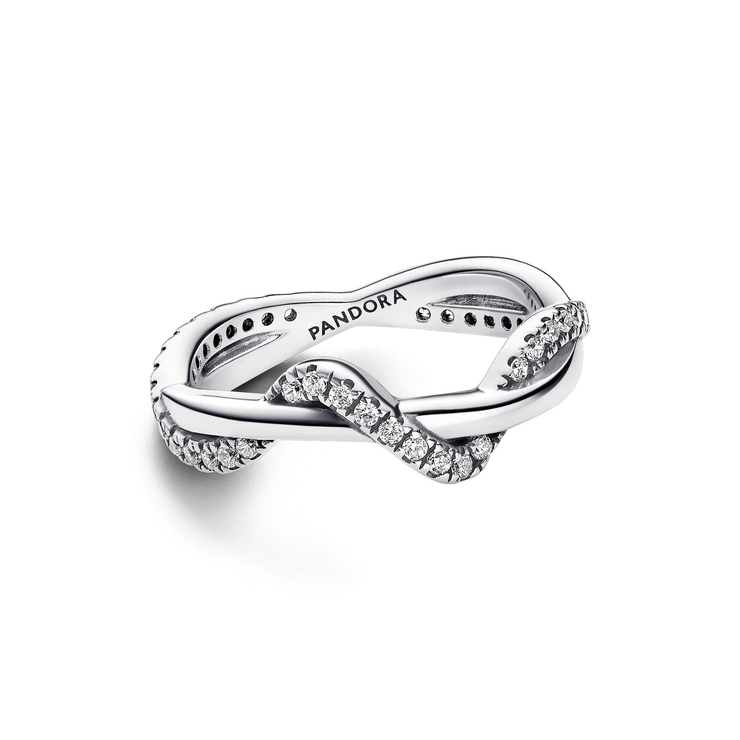 Sparkling Intertwined Wave Ring Popular Style Premium Collection