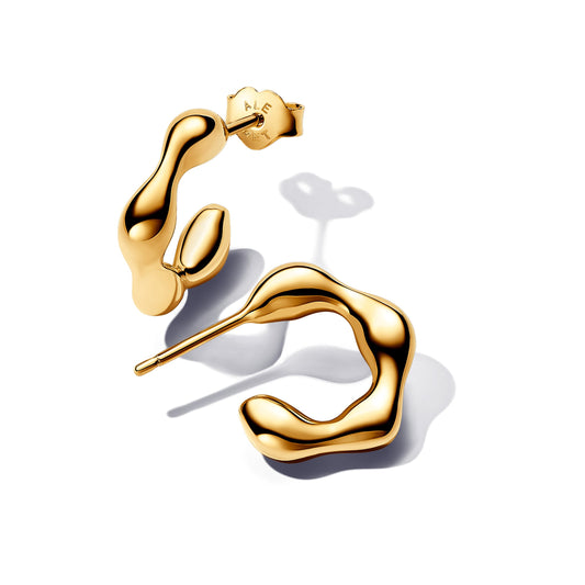 Organically Shaped Open Hoop Earrings Popular Style Premium Collection