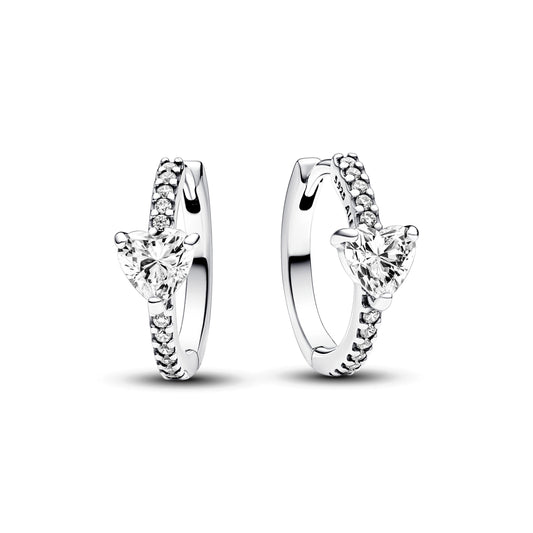 Sparkling Heart Hoop Earrings Popular Style Premium Collection