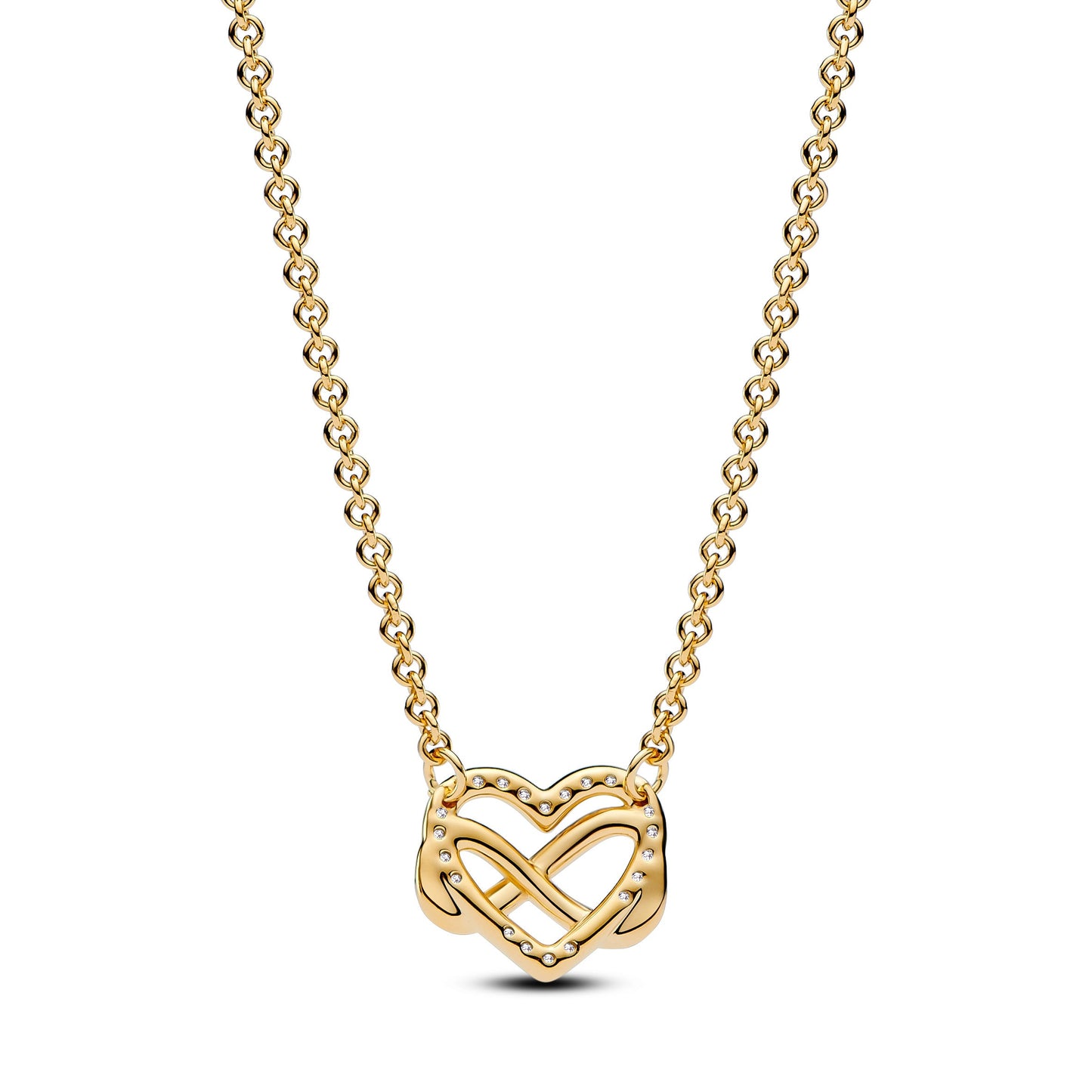 Sparkling Infinity Heart Collier Necklace Premium Fashion Jewelry Gift Collection