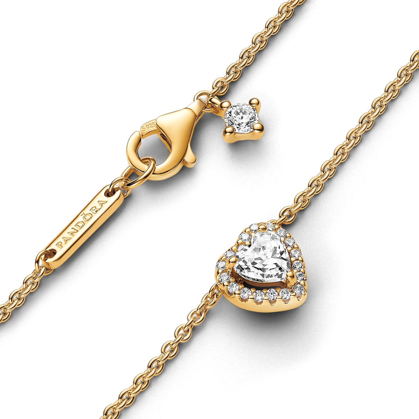 Sparkling Heart Collier Necklace Premium Fashion Jewelry Gift Collection