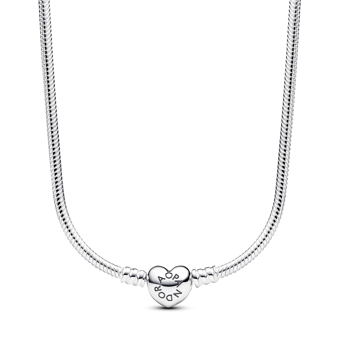 Pandora Moments Heart Clasp Snake Chain Necklace Premium Fashion Jewelry Gift Collection