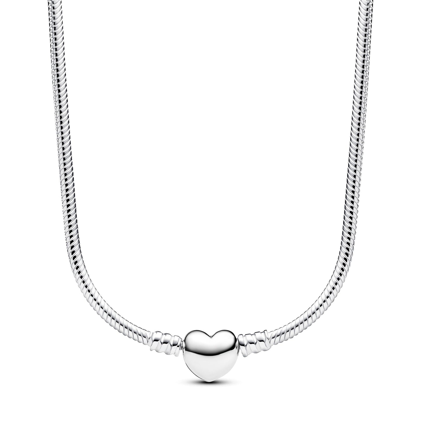 Pandora Moments Heart Clasp Snake Chain Necklace Premium Fashion Jewelry Gift Collection