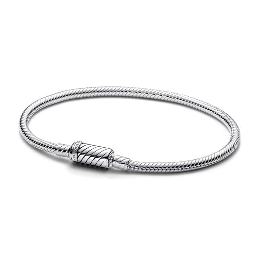Pandora Moments Sliding Magnetic Clasp Snake Chain Bracelet Premium Fashion Jewelry Gift Collection